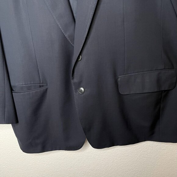 Ermenegildo Zegna Super 100S Navy Wool Mens Blazer 48 - Picture 10 of 12